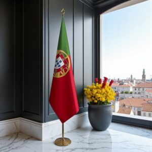 drapeau Portugal avec mat