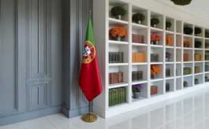 drapeau Portugal avec mat