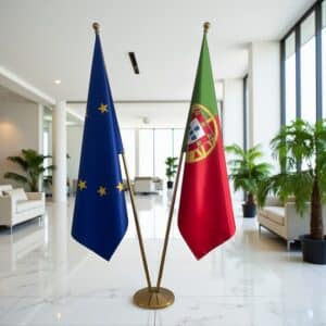 drapeau Portugal et UE