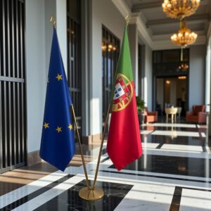 drapeau Portugal et UE