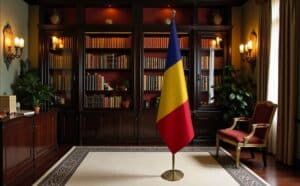 drapeau Roumanie pour bureau