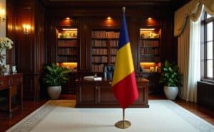 drapeau Roumanie pour bureau