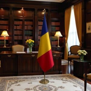 drapeau Roumanie pour bureau
