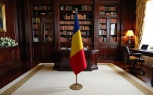 drapeau Roumanie pour bureau