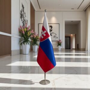 drapeau Slovaquie avec socle