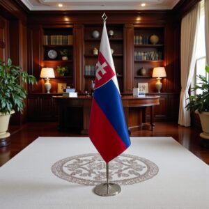 drapeau Slovaquie avec pied