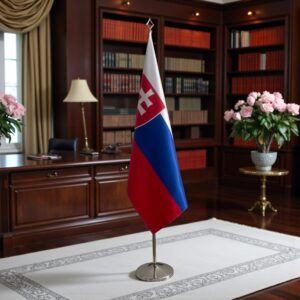drapeau Slovaquie avec pied