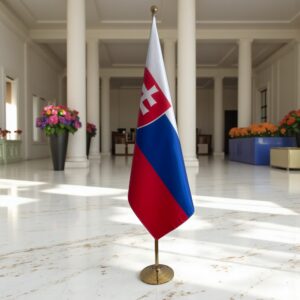 drapeau Slovaquie avec socle