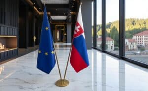 drapeau Slovaquie et UE