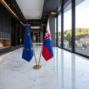 drapeau Slovaquie et UE