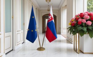 drapeau Slovaquie et UE