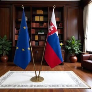drapeau Slovaquie et UE