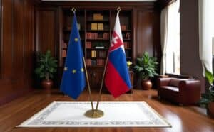 drapeau Slovaquie et UE