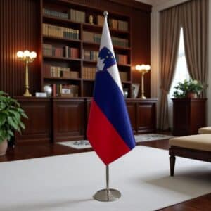 drapeau Slovenie avec pied