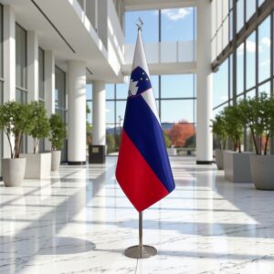 drapeau Slovenie avec socle