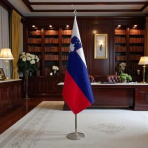 drapeau Slovenie avec socle