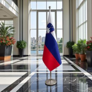 drapeau Slovenie avec socle