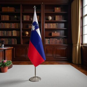 drapeau Slovenie avec socle