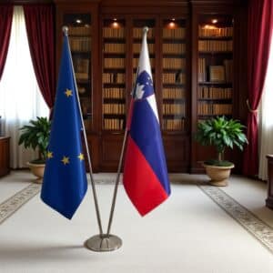 drapeau Slovenie et UE