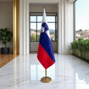 drapeau Slovenie avec hampe