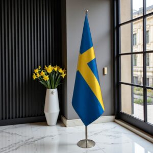 drapeau Suède avec pied