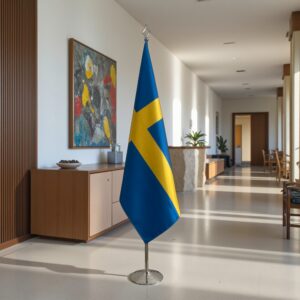 drapeau Suède avec pied