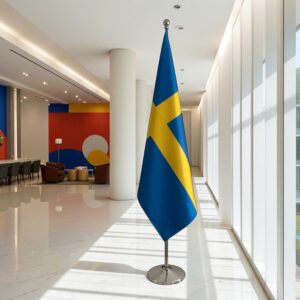drapeau Suède avec socle