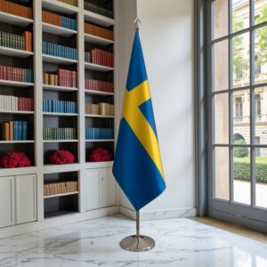 drapeau Suède avec socle