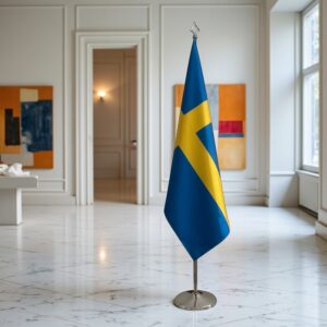 drapeau Suède avec socle