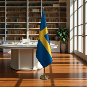 drapeau Suède sur hampe