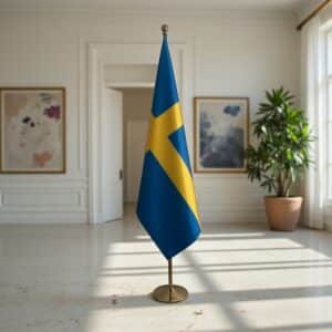drapeau Suède sur hampe