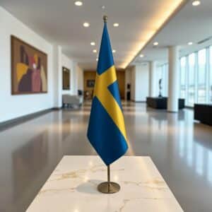 drapeau Suède sur hampe