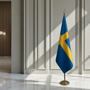 drapeau Suède sur hampe