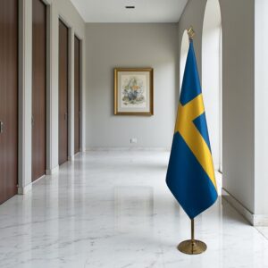 drapeau Suède sur hampe