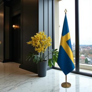 drapeau Suède sur hampe