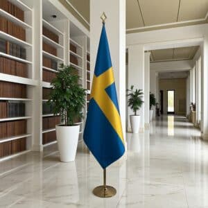 drapeau Suède sur hampe