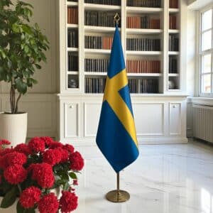 drapeau Suède sur hampe