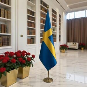 drapeau Suède sur hampe