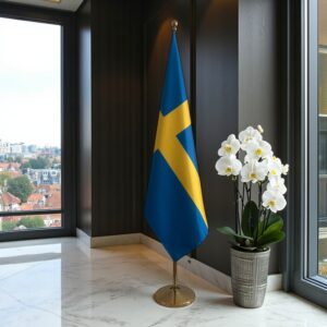 drapeau Suède sur hampe