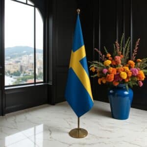drapeau Suède sur hampe