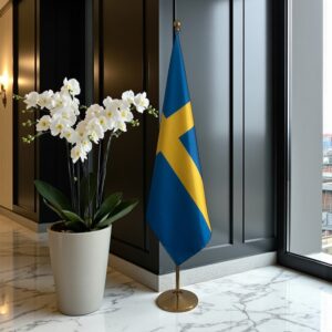 drapeau Suède sur hampe