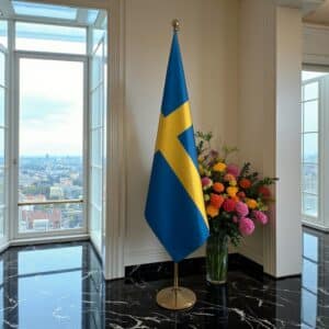 drapeau Suède sur hampe