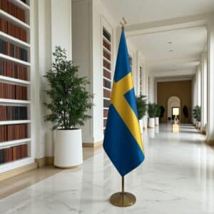 drapeau Suède sur hampe