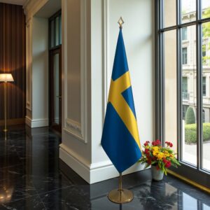 drapeau Suède sur hampe