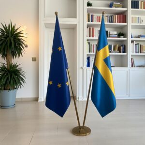 drapeau Suède avec pied