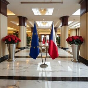 drapeau Tchequie et UE