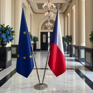 drapeau Tchequie et UE