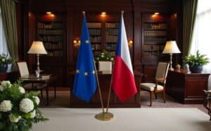 drapeau Tchequie et UE