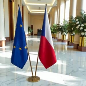 drapeau Tchequie et UE