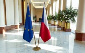 drapeau Tchequie et UE